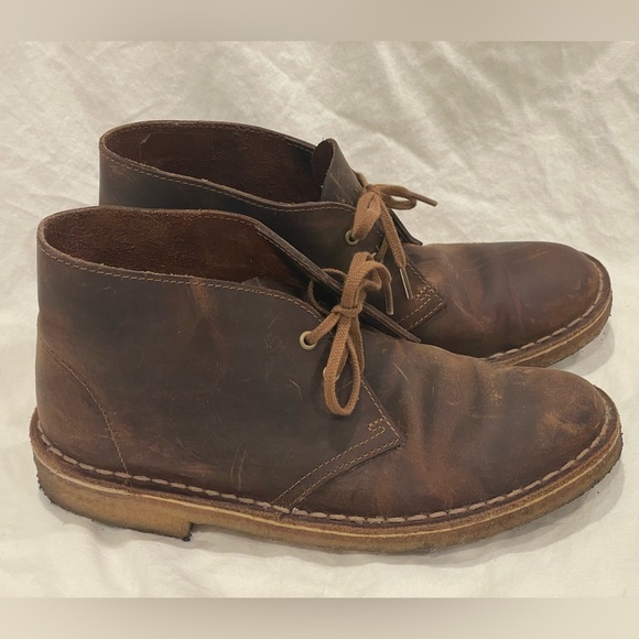 Clarks Brown Desert Chukka Boots with Suede Upper and Crepe Sole. - Picture 2 of 12